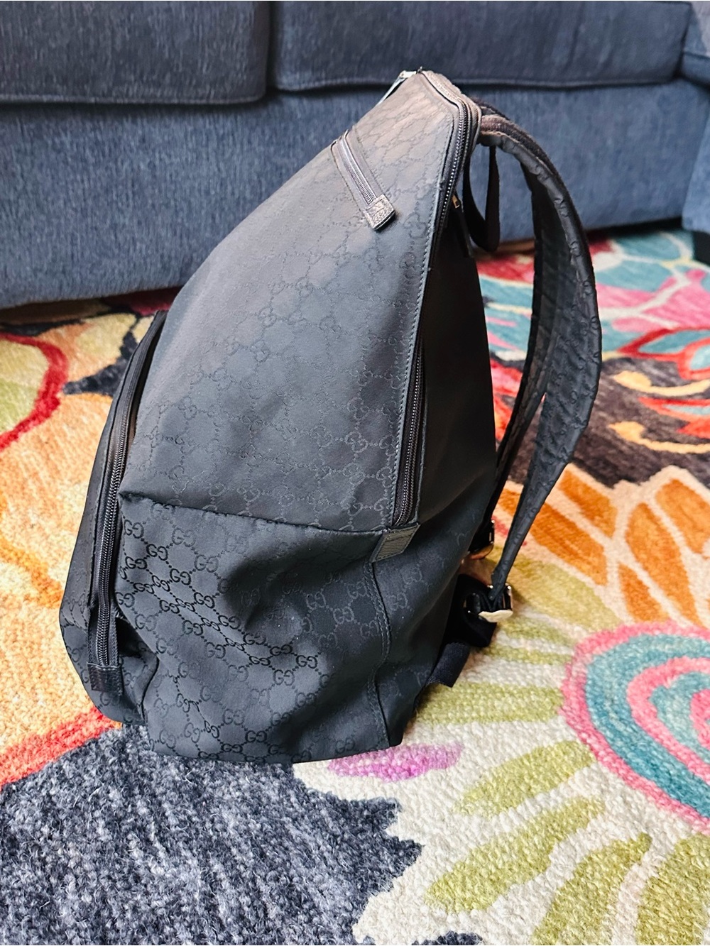 Gucci Black GG Monogram Sling Backpack - Picture 4 of 10